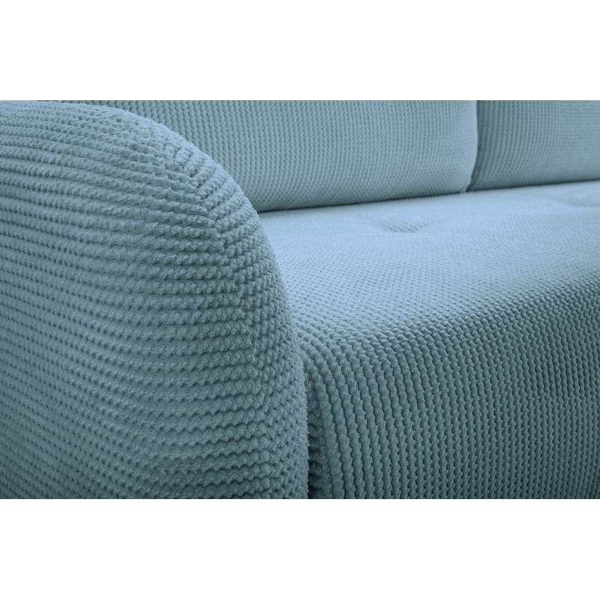 Ausziehbares, gepolstertes 3‑Sitzer‑Sofa CLOUDY, Türkis