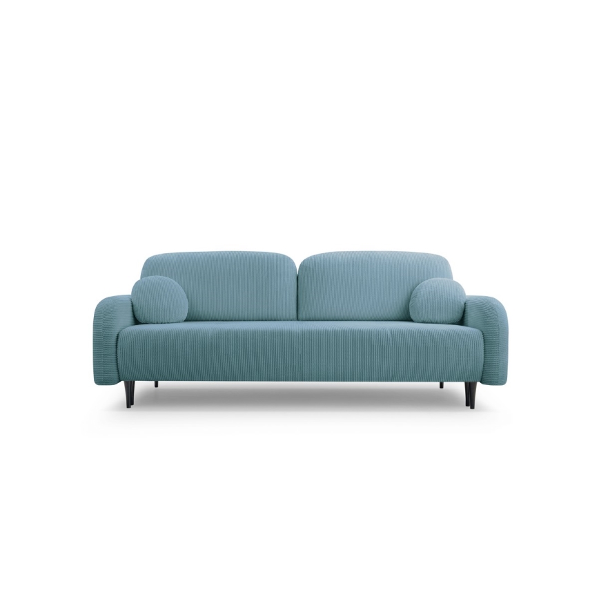 Ausziehbares, gepolstertes 3‑Sitzer‑Sofa CLOUDY, Türkis