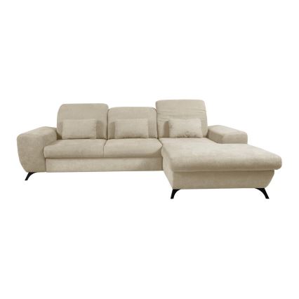 Ecksofa ALTA in L‑Form, mit Schlaffunktion und Stauraum, rechts, beige