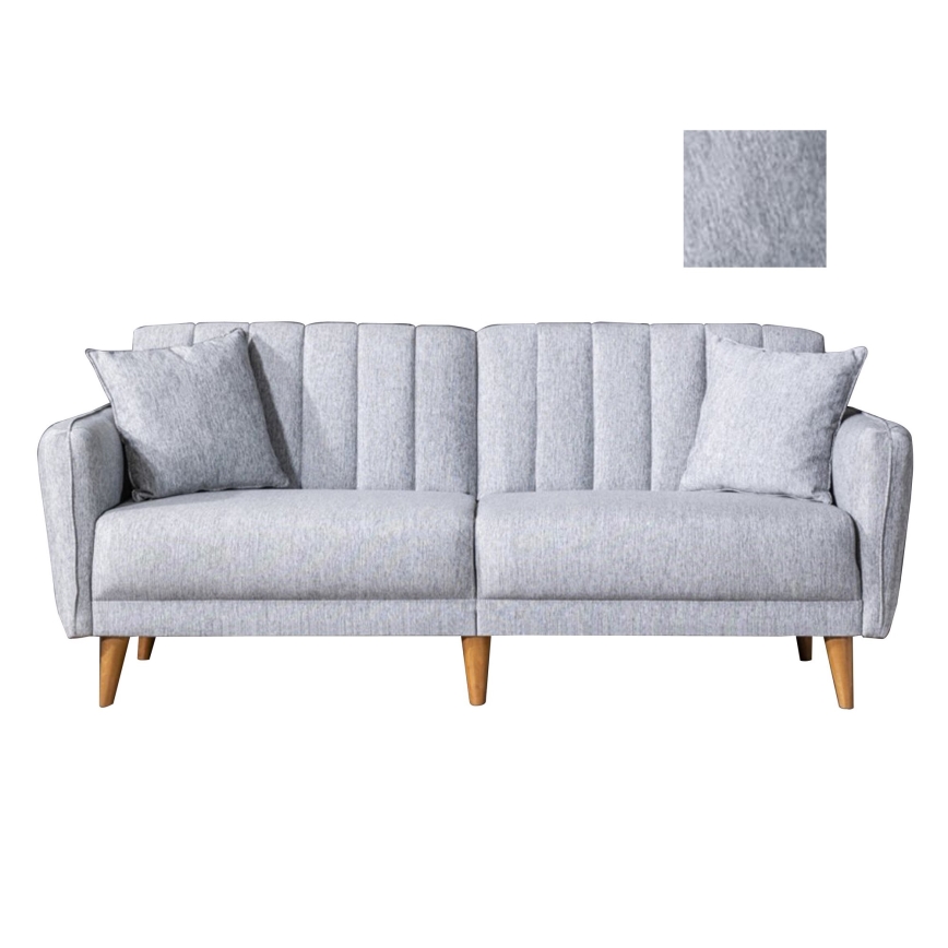 Ausziehbares Zweisitzer-Sofa KITO – Grau