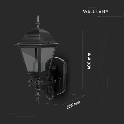 Auβen-Wandbeleuchtung 1xE27/60W/230V IP44