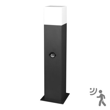 Auβenleuchte mit Sensor NEW YORK 1xE27/12W/230V IP44 44 cm Graphit