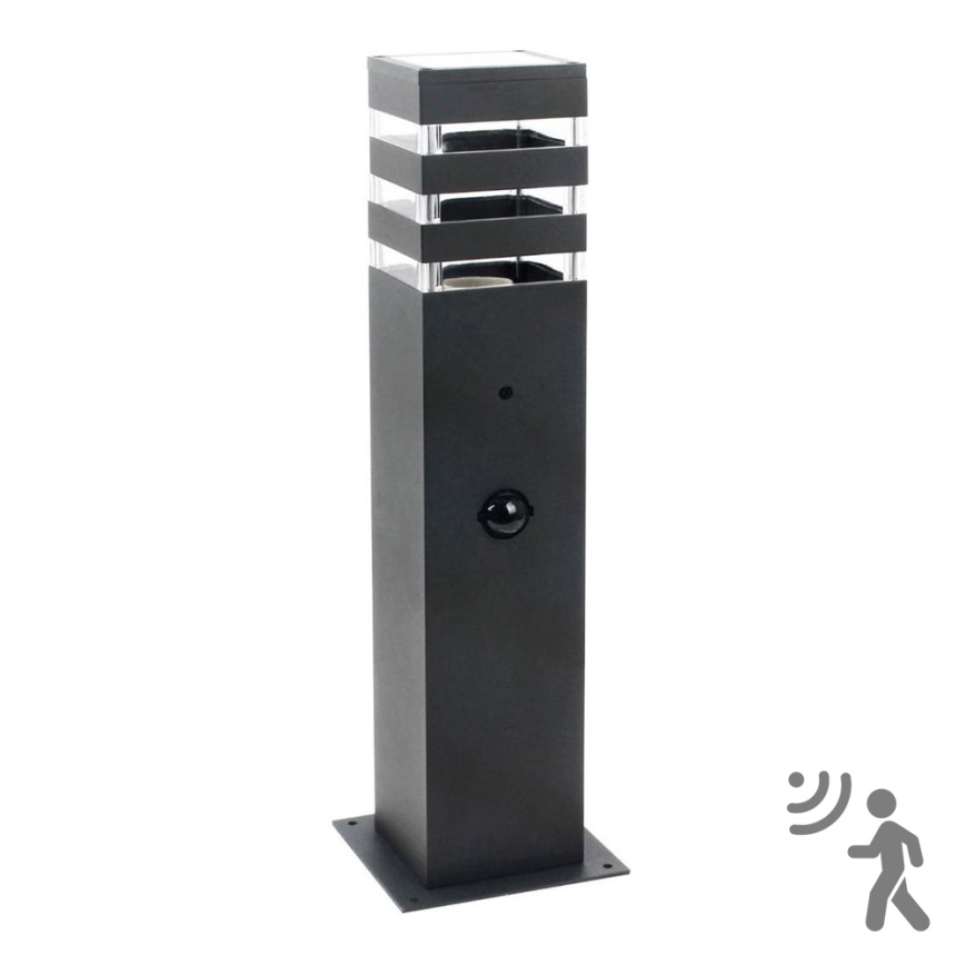 Auβenleuchte mit Sensor TEKSAS 1xE27/12W/230V IP44 44 cm anthrazit