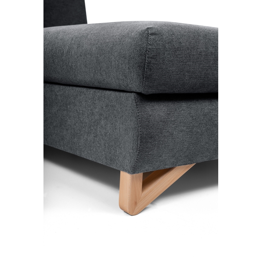 AVESTA Ecksofa, ausziehbar, gepolstert, mit Stauraum, L‑Form, rechts, Anthrazit