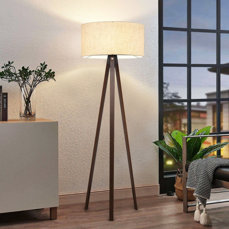 AYD 1xE27/40W/230V Stehlampe beige/braun