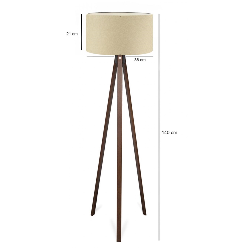 AYD 1xE27/40W/230V Stehlampe beige/braun