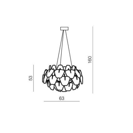 Azzardo AZ0314 - Hängeleuchte 3D 3xE27/40W/230V