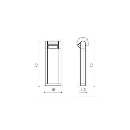 Azzardo AZ2130 - LED Auβenlampe FRAME LED/8W/230V IP54