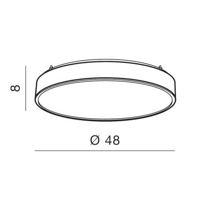 Azzardo AZ2716 - LED-Dimmer-Deckenleuchte COLLODI 1xLED/50W/230V + Fernbedienung