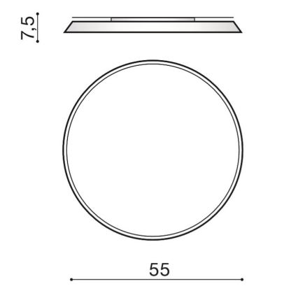 Azzardo AZ2739 - LED-Deckenleuchte CORTONA LED/50W/230V 4000K