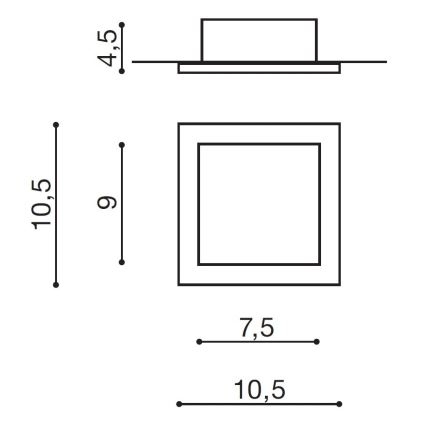 Azzardo AZ2801 - Einbaubeleuchtung MINORKA 1xGU10/50W/230V