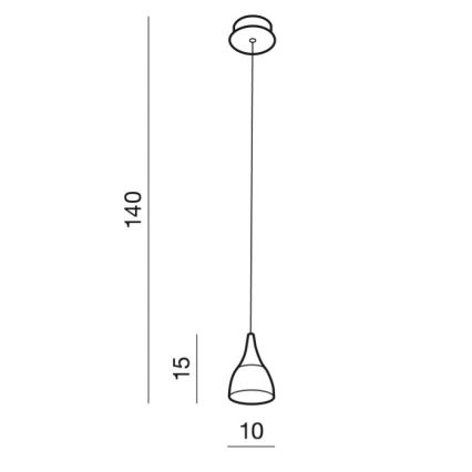 Azzardo AZ2847 - LED Hängeleuchte DALMATIA 1xLED/5W/230V