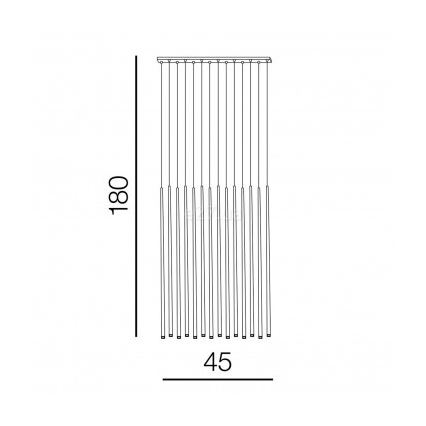 Azzardo AZ3424 - LED-Kronleuchter an Schnur LOUISE 14xLED/3W/230V