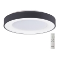 Azzardo AZ4995 - LED dimmbares Deckenleuchte SANTANA LED/80W/230V Schwarz + Fernbedienung