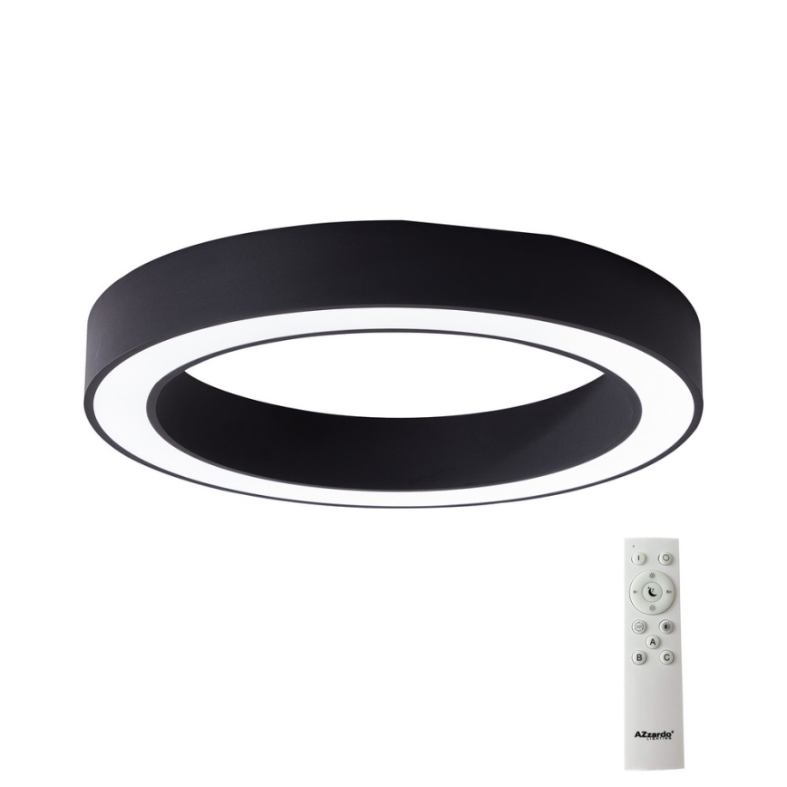 Azzardo AZ5035 - Dimmbare LED-Deckenleuchte MARCO LED/60W/230V schwarz + Fernbedienung