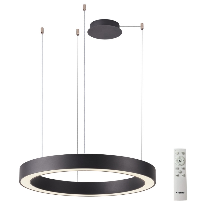 Azzardo AZ5047 - Dimmbare LED-Hängeleuchte an Schnur MARCO LED/60W/230V schwarz + Fernbedienung