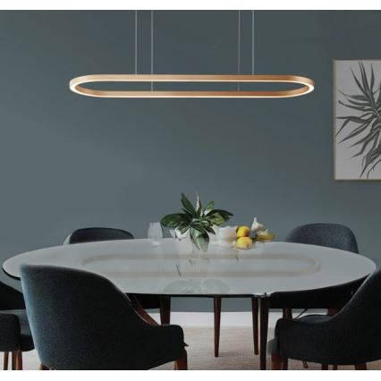 Azzardo AZ5058 - Dimmbare LED-Hängeleuchte an Schnur ELENA LED/60W/230V 150 cm golden