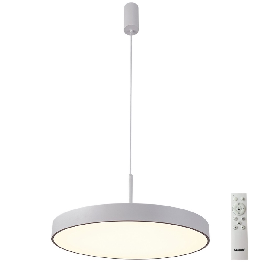 Azzardo AZ5087 - Dimmbare LED-Hängeleuchte an Schnur MARCELLO LED/30W/230V weiß + Fernbedienung