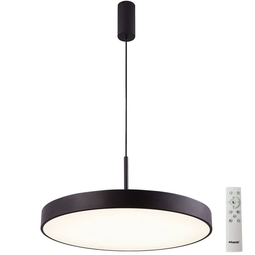 Azzardo AZ5088 - Dimmbare LED-Hängeleuchte an Schnur MARCELLO LED/30W/230V schwarz + Fernbedienung