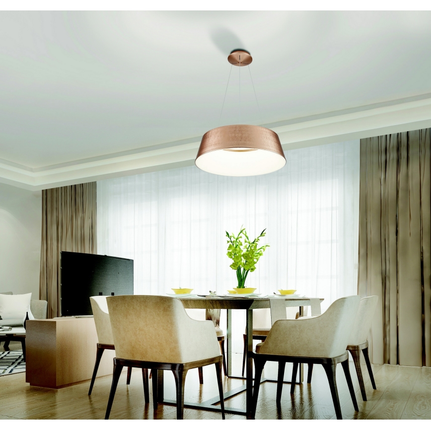 Azzardo AZ5095 - Dimmbare LED-Hängeleuchte an Schnur EMMA LED/60W/230V golden + Fernbedienung