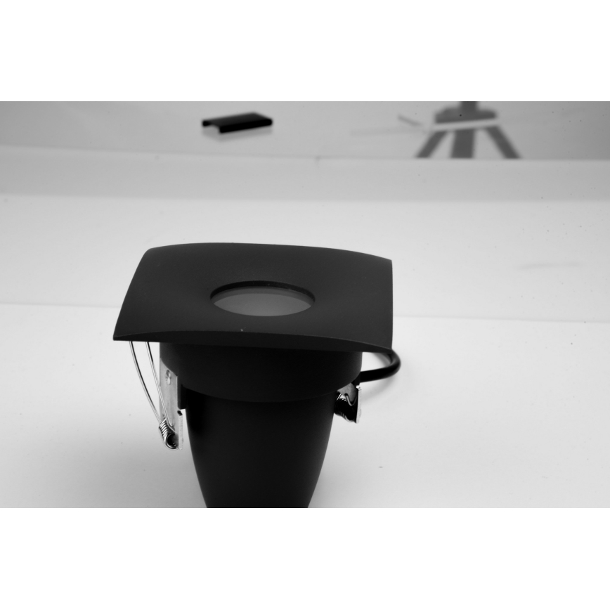 Azzardo AZ5392 - Badezimmer-Einbauleuchte ROMOLO 1xGU10/50W/230V IP65 Schwarz
