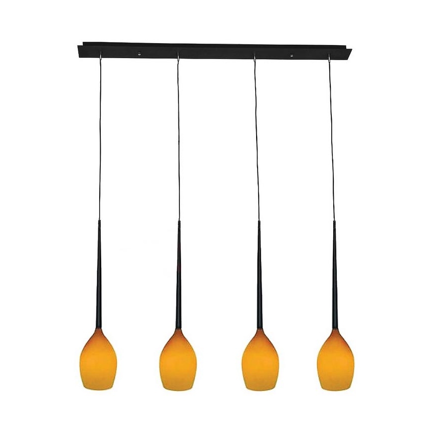Azzardo - Ersatzglas für Hängeleuchte IZZA - gelb d 13 cm