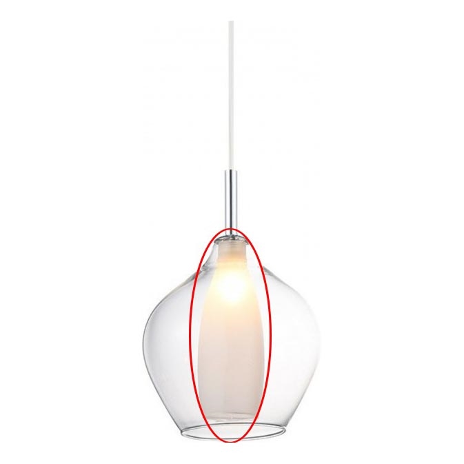 Azzardo - Ersatzglas innen MILANO d 5 cm