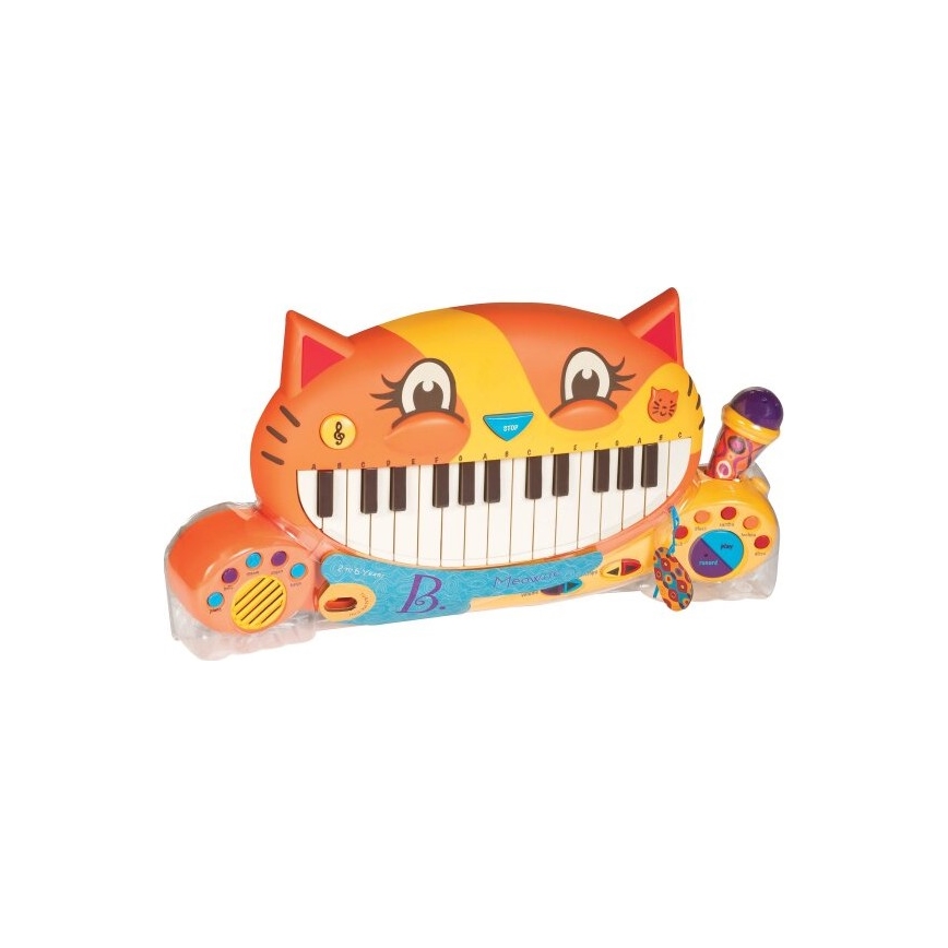 B-Toys - Klavier mit Mikrophon für Kinder Katze 4xAA