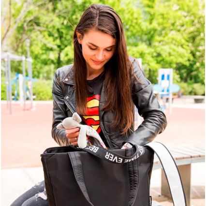 BabyOno - Wickeltasche für Kinderwagen Best Time Ever schwarz