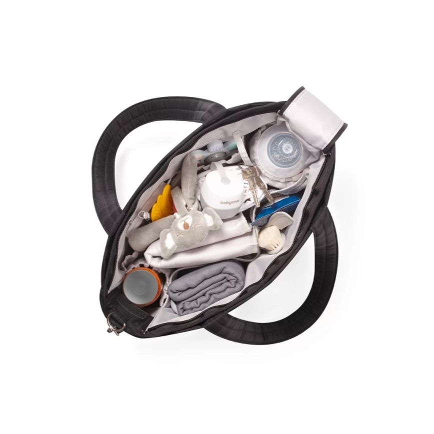 BabyOno - Wickeltasche für Kinderwagen Best Time Ever schwarz