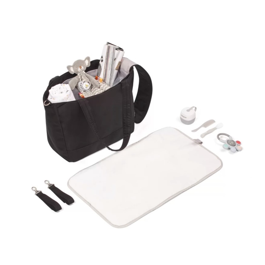 BabyOno - Wickeltasche für Kinderwagen Best Time Ever schwarz