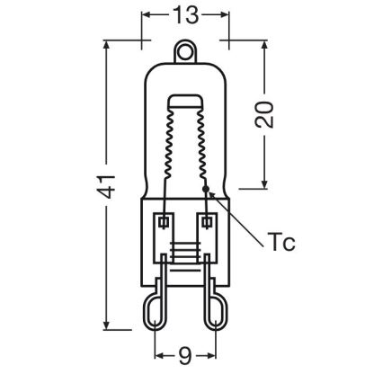 Backofenlampe HALOPIN G9/40W/230V 2700K - Osram