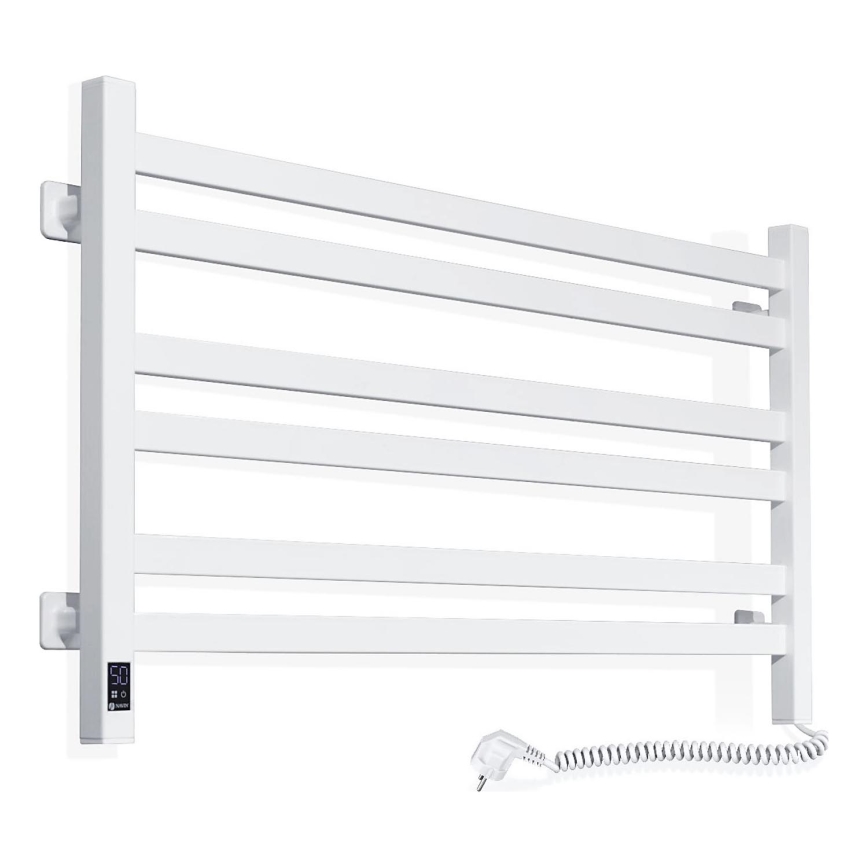 Bad-Handtuchheizkörper AVANGARD mit Thermostat, 316 W / 230 V, 50,6 cm, Schutzart IP44, weiß, rechts, eckig