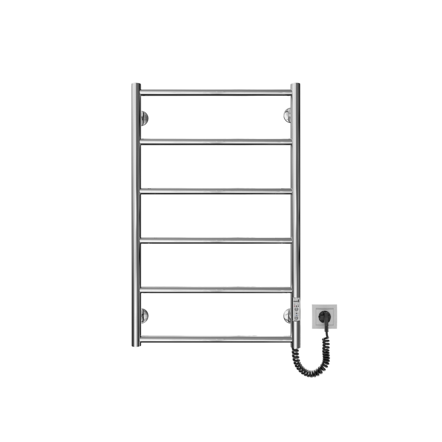 Bad-Handtuchheizkörper CLASSIC 110W/230V 80x53 cm Edelstahl/glänzender Chrom rechts