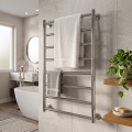 Bad-Handtuchheizkörper INOX FLAT, 163 W / 230 V, 77 x 53 cm, Edelstahl / glänzender Chrom
