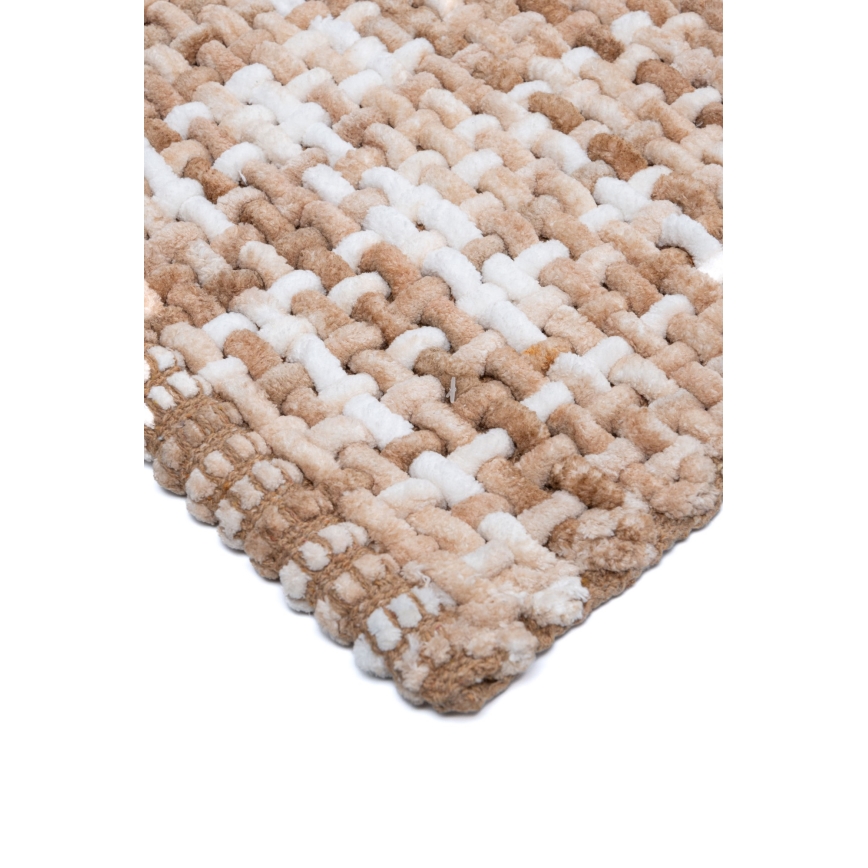 Badematte BELWEDER 60x100 cm beige/weiß