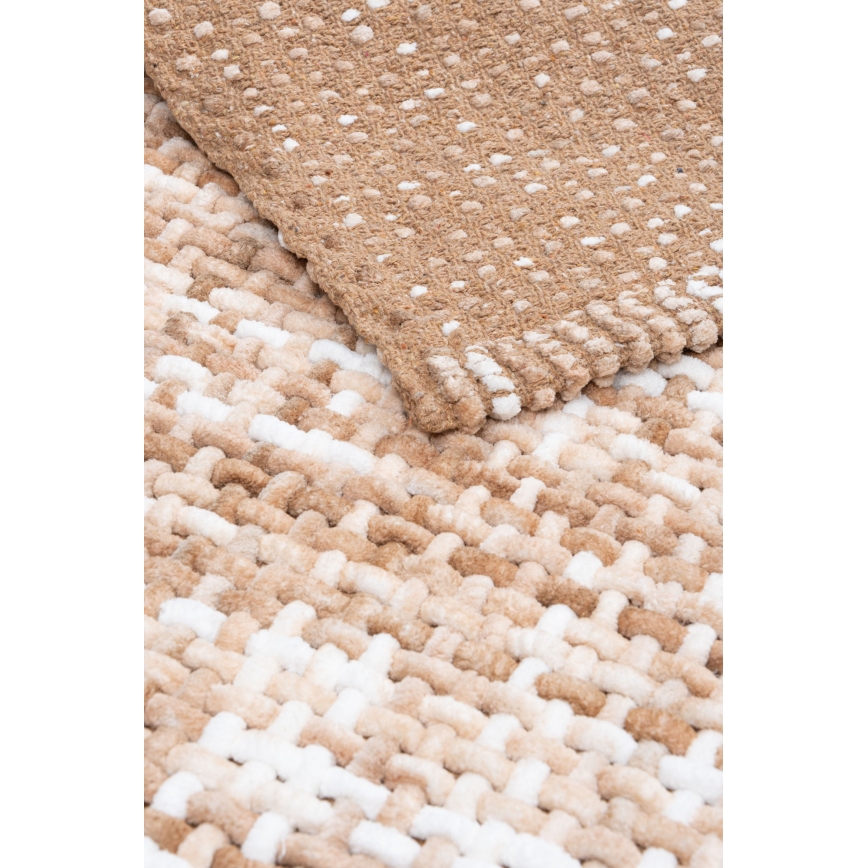Badematte BELWEDER 60x100 cm beige/weiß