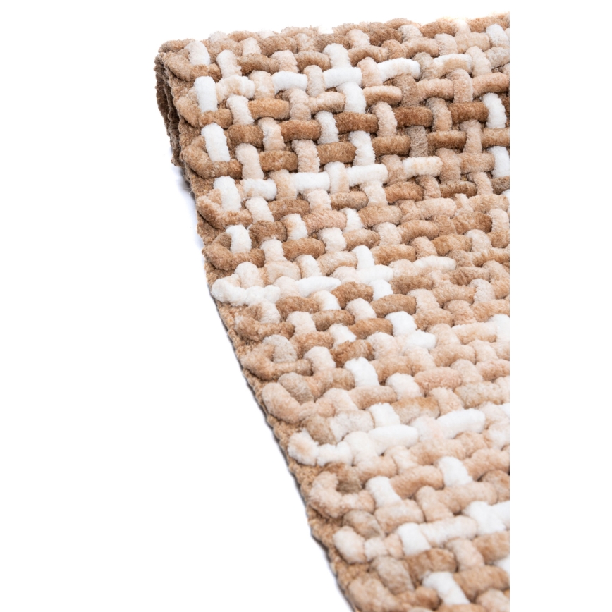 Badematte BELWEDER 60x100 cm beige/weiß