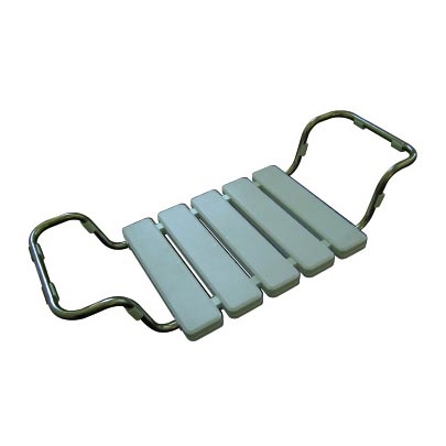 Badewannensitz 84 x 13 cm, silber/weiß