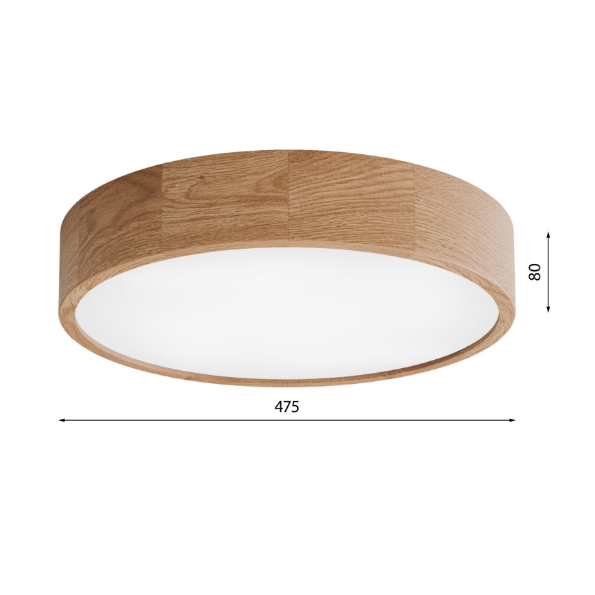 Badezimmer-Deckenleuchte CLEO 4xE27/24W/230V IP54 d 47,5 cm Eiche