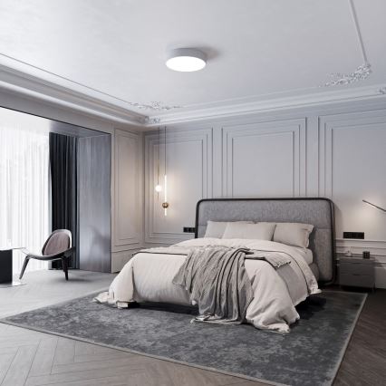 Badezimmer-Deckenleuchte mit Sensor CLEO 4xE27/24W/230V Ø 50 cm IP54 grau