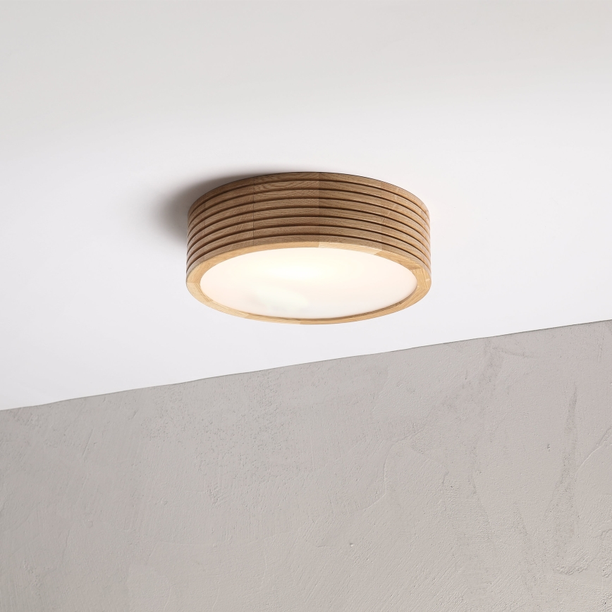 Badezimmer-Deckenleuchte OAK 2xE27/15W/230V IP54, Eiche, Ø 27 cm