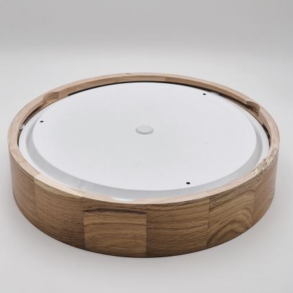 Badezimmer-Deckenleuchte OAK 3xE27/15W/230V Eiche Ø 37 cm IP54