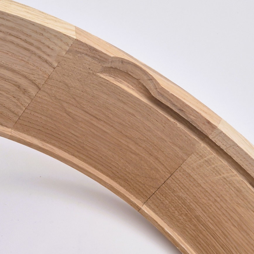 Badezimmer-Deckenleuchte OAK 3xE27/15W/230V Eiche Ø 37 cm IP54