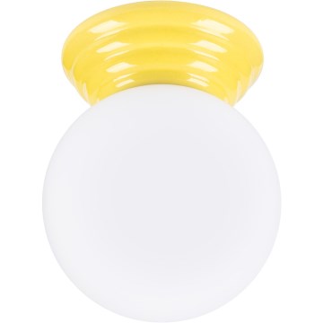 Badezimmer-Deckenleuchte ZORI, 1x G9/8W/230V, Ø 12 cm, IP44, Gelb