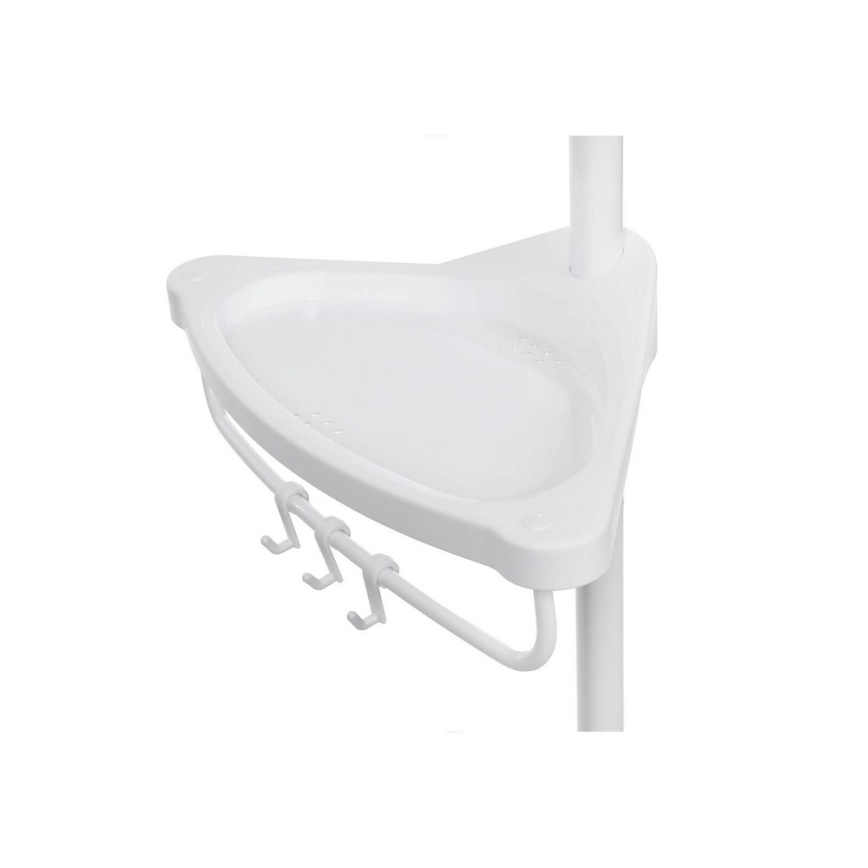 Badezimmer-Eckregal DEX, weiß