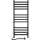 Badezimmer-Handtuchheizkörper AVANGARD mit Thermostat, 227W, 120x48cm, schwarz, links