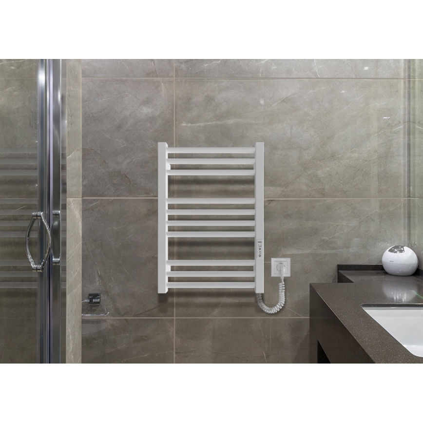 Badezimmer-Handtuchheizkörper HF DERBY 100W/230V 57x43 cm weiß rechts