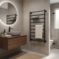 Badezimmer-Handtuchheizkörper INOX FLAT 163W/230V 77x53 cm Edelstahl/schwarz