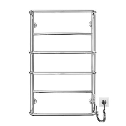 Badezimmer-Handtuchheizkörper LUX 105W/230V 81x52 cm Edelstahl/glänzend verchromt rechts